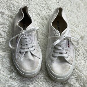 Superga white canvas sneaker